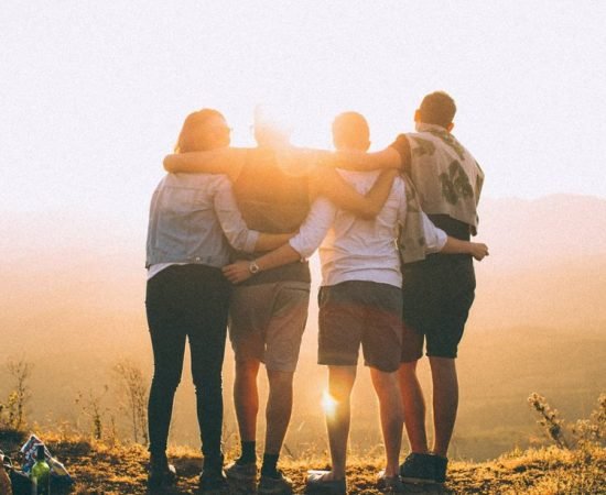 friends at the mountain