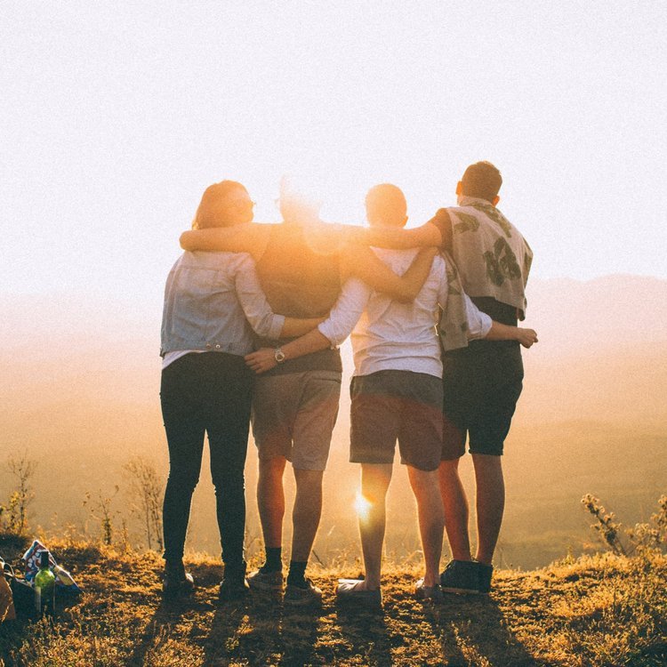 friends at the mountain